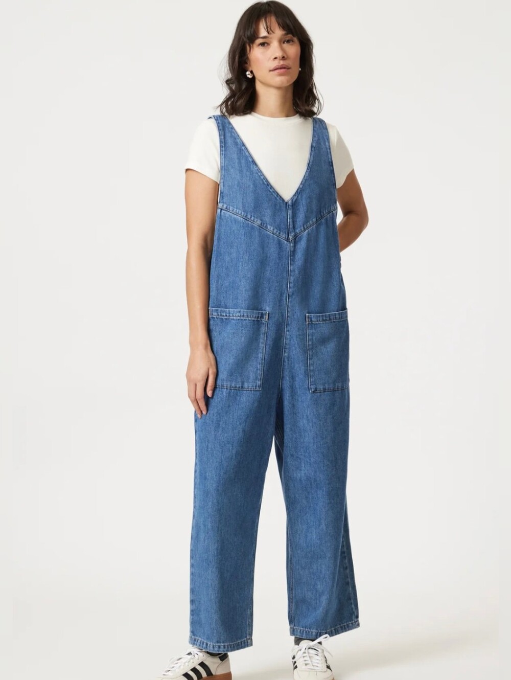 XL Like New Myra Romper Wide Leg Denim Overalls Cottagecore Gardener Retro Cozy